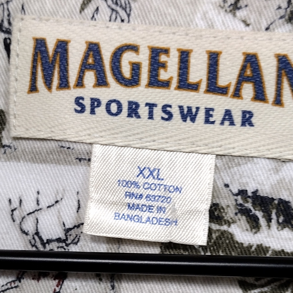 Magellan Deers Print Button Shirt Mens XXL Multicolor Outdoor Hiking Hunting - Picture 7 of 8